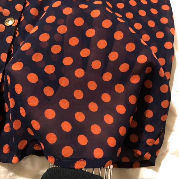 Sheer polka dot sleeveless blouse - Picture 2 of 5